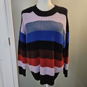 American Eagle Women's Size Small S Striped Multicolor Knit Sweater